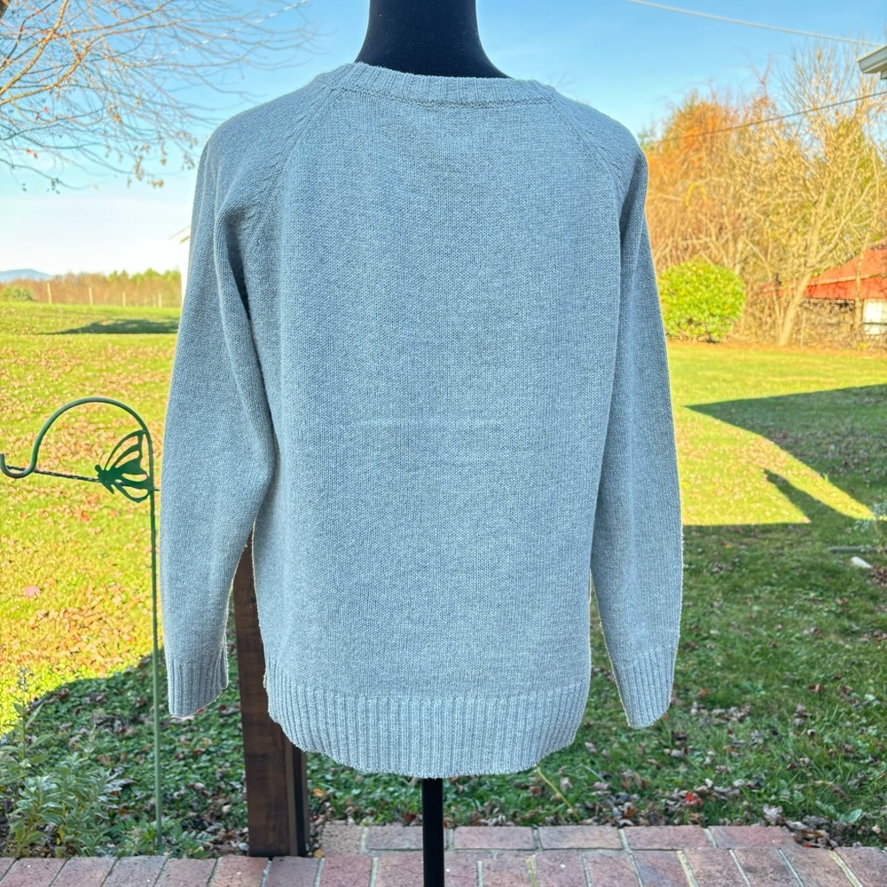 -Simply Southern Valentine Cabled Heart Kit Sweater Women’s Gray Size Medium - Picture 6 of 10